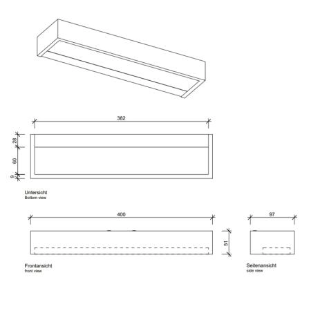 Decor Walther Box 40 N LED Светильник настенный 40x10x5см, светодиодный, 1x LED 20.6W,  цвет: хром