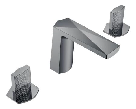 Смеситель врезной на 3отв. Boheme VENTURO Shine Gun Metall, ручка TOUCH 150-SGM-TOUCH