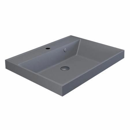 Раковина кварцевая Uperwood Classic Quartz 60 см, серая матовая, бетон