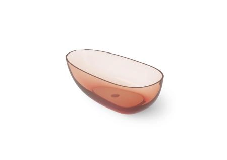Dea Design Modern ванна h1800 мм, отдельностоящая, прозрачная смола, цвет Brown Copper R9