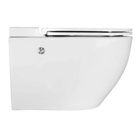 Унитаз импульсный Azario AZ-102C подвесной 360х570х375, полукруглый, быстросъемное сиденье микролифт, монтажная рама в комплекте