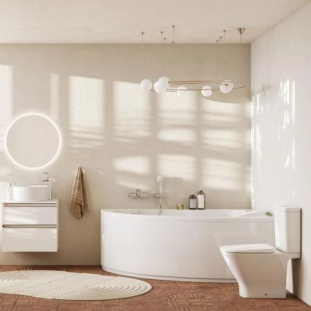 Roca The Gap Square Унитаз моноблок 36x65см, с горизонтальным выпуском, цвет: белый