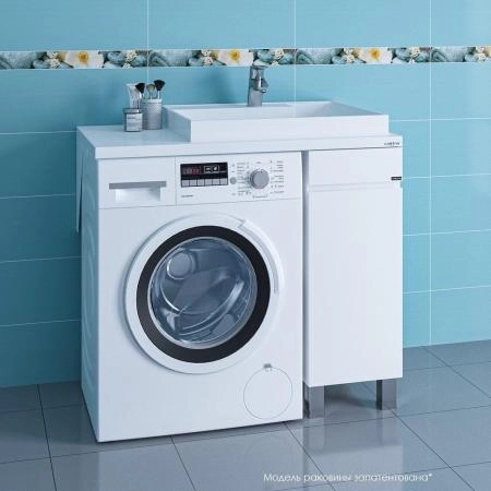 Тумба СаНта Марс-29, 700290, 1 дверь, напольная, без ручек (ум.Юпитер 90*50 литой мрамор)