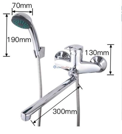 Смеситель для ванны Frap F22001 хром