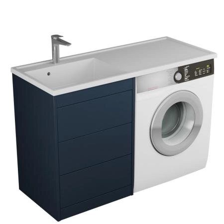 Тумба Veneciana Nera 55 под умыв-к "Magenta 1200" R/L и стир.маш.,с 3-мя ящиками индиго