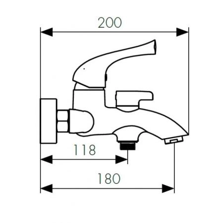 Смеситель для ванны KAISER Comba (48022-1) бронза