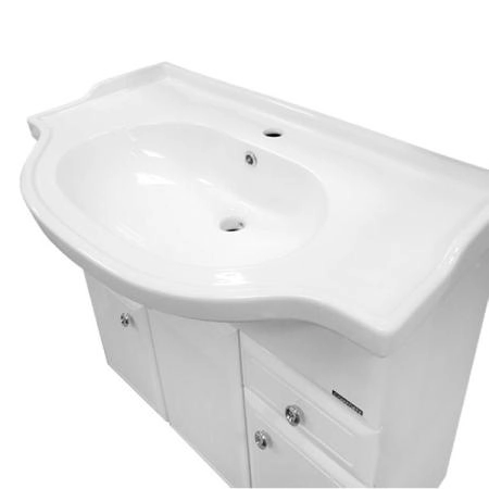 Тумба с раковиной Comforty Сочи-100 белый глянец
