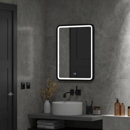 Зеркало Континент Enjoy black medium 600x800 ЗЛП842 с подсветкой