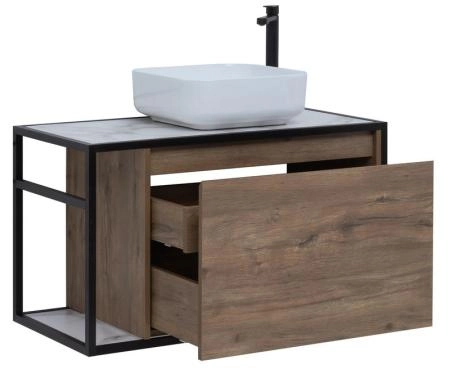 Тумба под раковину Aquanet Nova Lite Loft 90 R дуб рустикальный