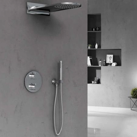 Душевой комплект Vincea VSFW-104TCH термостатический встраиваемый, двухрежимный, хром