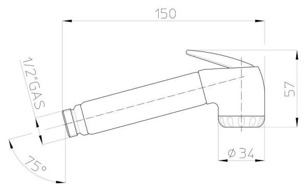 Гигиенический душ Bossini Talita Mixer Set E37006B.030 со смесителем, хром