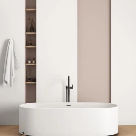 Ideal Standard Joy Смеситель для ванны, напольный, с ручным душем Stick, шланг для душа Idealflex 125см., для монтажа с A6133NU, цвет: PVD Magnetic Grey