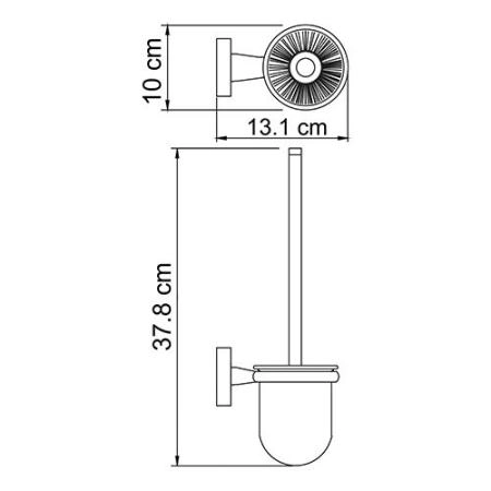 Ершик туалетный WasserKraft Lippe K-6527 хром