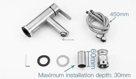 Смеситель для раковины Frap F10801 сатин