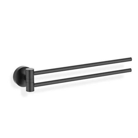 Decor Walther Basic HTH2 Полотенцедержатель двойной 40см, поворотный, подвесной, цвет: черный матовый