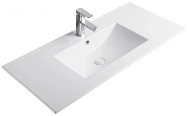 Раковина Gid 9010e 102x47 встраиваемая сверху белая