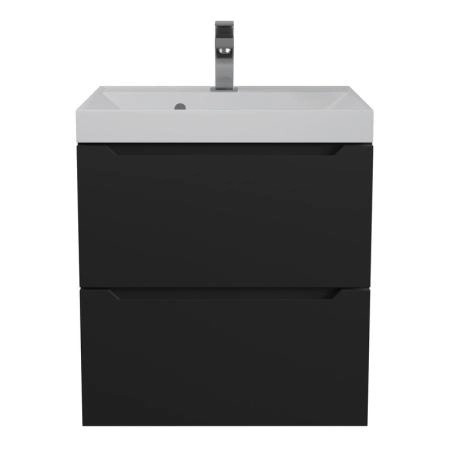 Тумба с раковиной Uperwood Tanos 50 см, подвесная, матовая, черная