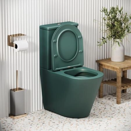 Унитаз Grossman GR-4480OLMS Color (620*365*810) ЗЕЛЕНЫЙ МАТОВЫЙ напольный Безободковый