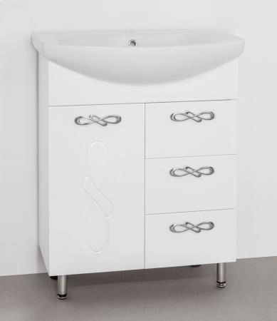 Тумба под раковину Style Line Elfante Венеция 65 (3 ящ.) напольная с ящиками, белая