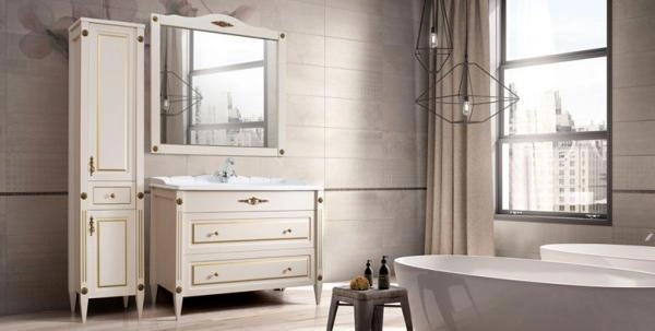 Зеркало Belux Империя В 105 Белый матовый без подсветки