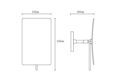 Зеркало Boheme настенное Gun Metal 506-GM