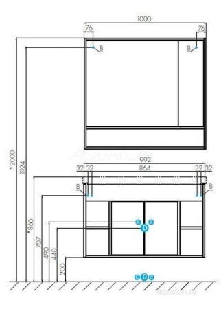 Зеркальный шкаф AQUATON Флай 100 белый, дуб крафт 1A237802FAX10