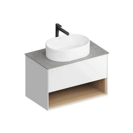 Тумба Kerama Marazzi PLAZA MODERN ПЛАЗА МОДЕРН PLB.M.80.1\WHT.V подвесная 80 белый 1 ящик + полка