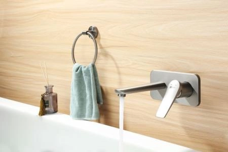 Смеситель Lemark Bronx LM3726GM для раковины, встраиваемый , графит