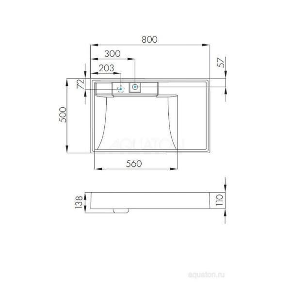 Раковина Aquaton Рейн 80 1A72113KRW010
