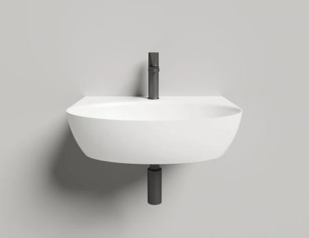 Раковина Salini ALDA WALL 02 S-Sense глянцевая 58x45 140312G накладная  без отв.смесителя