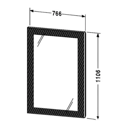 Duravit Cape Cod  Зеркало с подсветкой 1106x766x60 мм, цвет белый