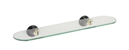 Полка Fixsen Best FX-71603B стеклянная черный- золото