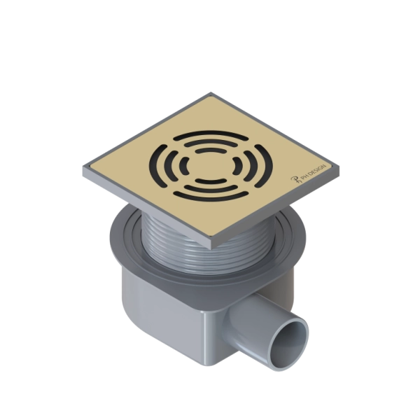 Душевой трап Boheme SMART DESIGN 10x10 cm, нерж.сталь ЗОЛОТО 984-10-G