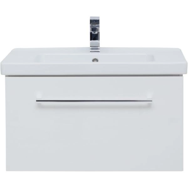 Тумба Dreja BIG INN 80 см под умывальник белый глянец, подвесная