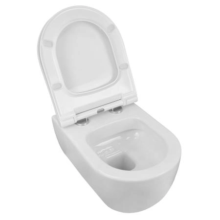 Унитаз подвесной Azario FERIO 360х545х330 безободковый  с сиденьем микролифт (87565)