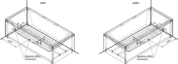 Ванна акриловая "ПАТРИСИЯ 170х70", рама-подставка