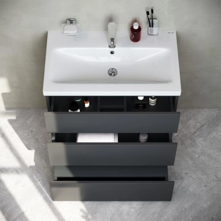 Тумба под раковину напольная AM.PM GEM S M91FSX0752GM графит матовый