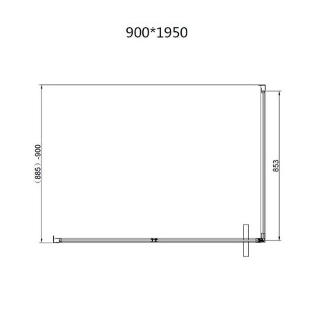 Душевой уголок Vincea Slim 8mm VSR-4SLP9010CL, 1000*900, хром, стекло прозрачное