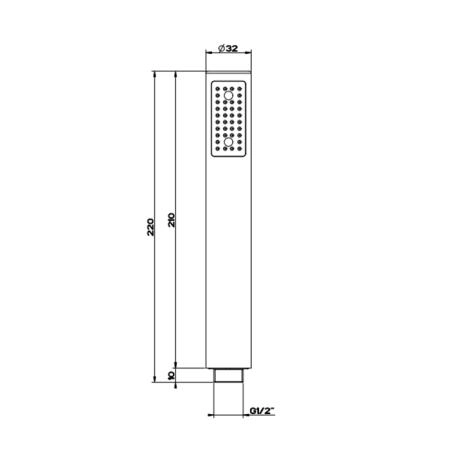 Gessi Emporio shower Ручной душ, с защитой от известкового налёта, цвет: Black XL