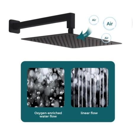 Душевая система Gappo G7107-6 встраиваемая для ванны с изливом черная