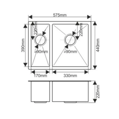 Мойка H57544 MELANA ProfLine 3,0/200 САТИН врезная прямоугольная с коландером H57544