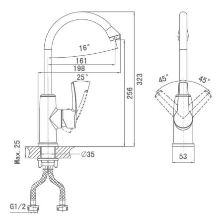 Смеситель для кухни D&K Rhein Valerius (DA1362401)