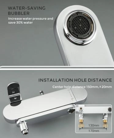 Душевая система Gappo G2483 для ванны, хром