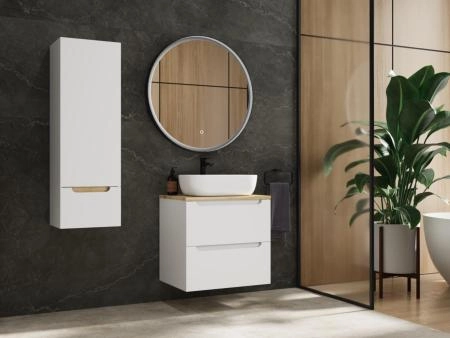 Тумба подвесная Style Line Бали 60 2 ящика со столешницей БЕЛЫЙ СОФТ