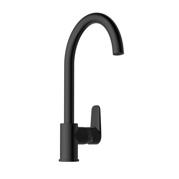 Смеситель VitrA Flow Soft  A4341936EXP с поворотным изливом однорычажный матовый черный латунь