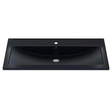 Раковина кварцевая Uperwood Foster Quartz 100 см, черная матовая, уголь