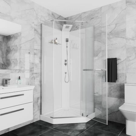 Душевая кабина СeruttiSPA ЧИКА (CHIKA) 901T (90x90x215-225)