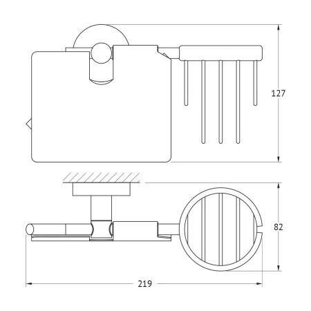 Держатель туалетной бумаги с крышкой и освежителя воздуха  ARTWELLE Harmonie HAR 051 хром