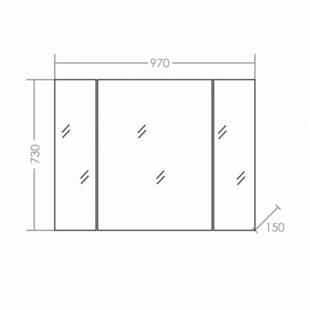 Зеркальный шкаф СаНта Стандарт 100 113012, цвет белый