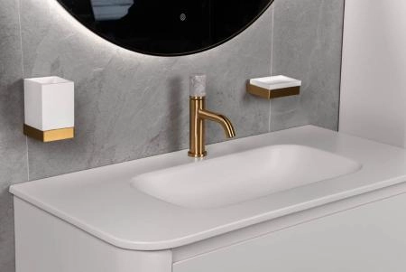 Стакан Boheme настенный Qubic Matt Gold 10724-MG